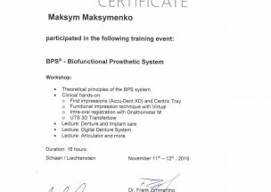 International Center for Dental Education BPS - біофункціональна протетична система